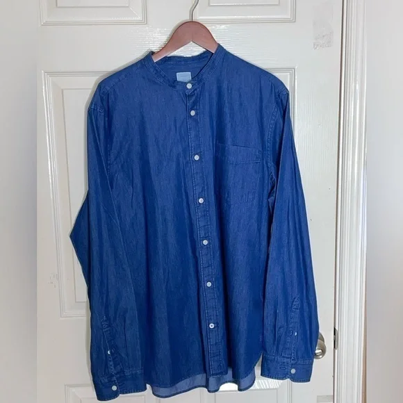 Gap Men Western Denim Shirt Mock Neck Size: XL​​​​​​​​​​ - Picture 10 of 10